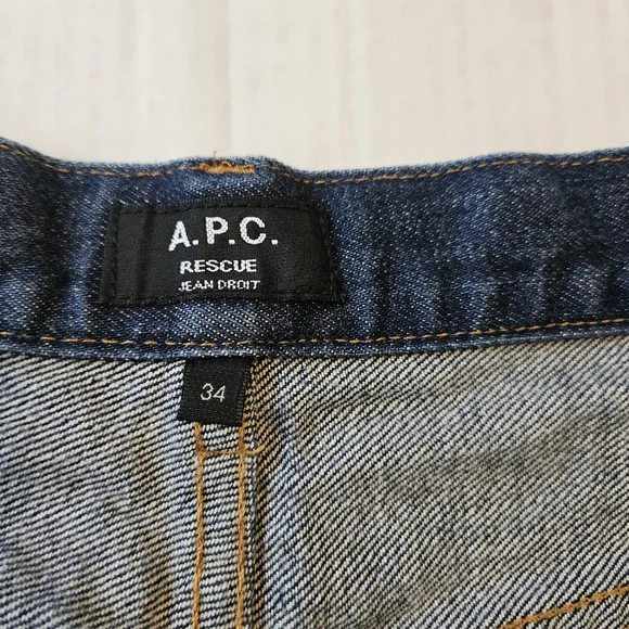 A.P.C. Rescue Jean Droit Japanese Selvedge Men's, 34